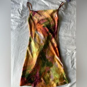 Multicolor Mini Cowl-Neck Dress 🪷🌞 Never Worn